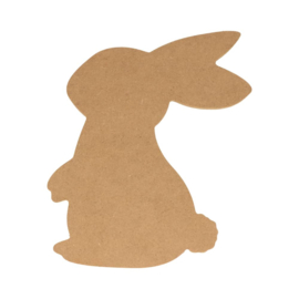 MDF Konijn - 15 x 13 cm