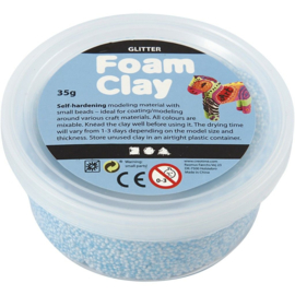 Foam Clay Glitter Lichtblauw - 35 gr