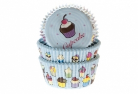 Cupcake bakvormpjes met afbeeldingen van Cupcakes - 50 st