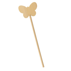 Houten toverstaf Vlinder - 25,5 x 7 cm