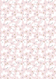 Decoupage papier katjes met goud folie effect | 30 x 40 cm | FDA844C