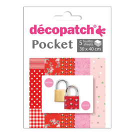 Decopatch Pocket nr 28 | 5 vellen decoupage papier van 30 x 40 cm