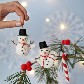 Sneeuwpop accessoires voor 3 sneeuwpoppen