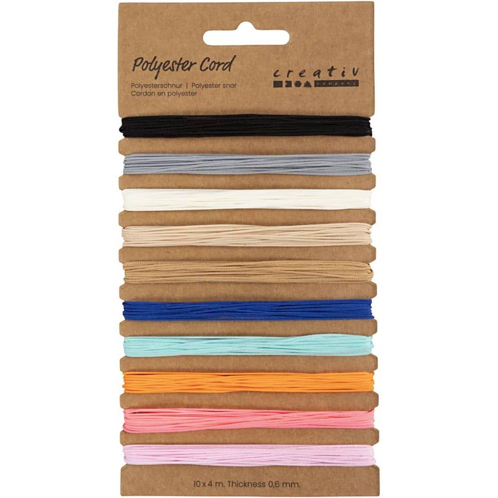 Polyester Koord - 10 kleuren - dikte 0,6 mm