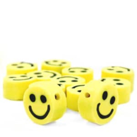 Smiley Klei Kralen | 10 mm | diverse kleuren | 40 st