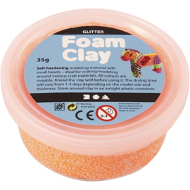 Foam Clay Glitter Oranje 35 gram
