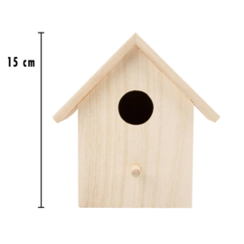 Knutselpakket Kinderfeestje - Houten Vogelhuisjes versieren