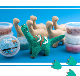 Knutselpakket Kinderfeestje - 6 x Foam Clay Dinosaurus