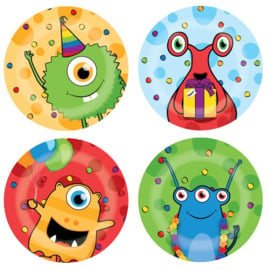 Funny Monsters Party Borden - 8 st - 23 cm