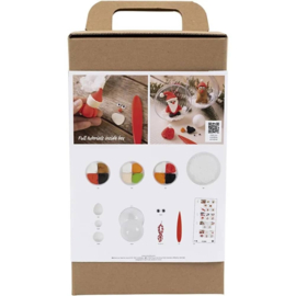 Knutselpakket Kerstballen versieren met Silk en Foam Clay - 6 st