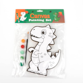 Schilderset Eenhoorn of Dino - 23 cm - incl. verf en penseel
