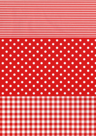 Decoupage papier Stippen rood | 30 x 40 cm | FDA484O