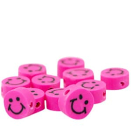 Smiley Klei Kralen | 10 mm | diverse kleuren | 40 st