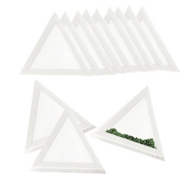 Kralenbakjes Driehoek - 6,5 cm - per 10 stuks