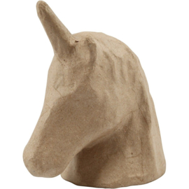 Eenhoorn Hoofd van Papier-mache | 16 cm