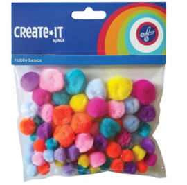 PomPoms Bright | 25 - 10 mm | 75 st