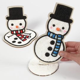 Knutselidee: Foam Clay Sneeuwpoppen Figuren