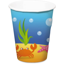 Onderwater Zeemeerminnen Feest 3D Bekers - 350 ml - 4 st