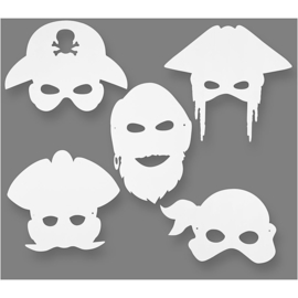 16 Piraten Maskers van papier