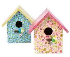 Houten Vogelhuisje Viera - 15 x 14 cm