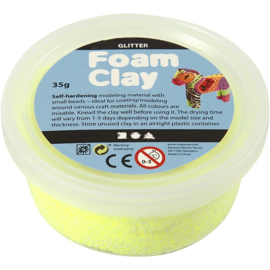 Foam Clay Glitter Neon Geel - Klei - 35 gr