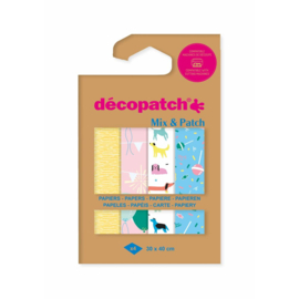 Decopatch Mix & Match Feest | 4 vellen decoupage papier van 30 x 40 cm
