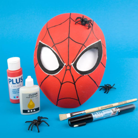 Knutsel idee Kinderfeestje - Spiderman Maskers schilderen