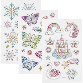Diamond stickers - Diverse thema's - 15 x 16,5 cm - 1 vel