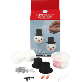 Cadeauset Sneeuwpop Kerstballen maken