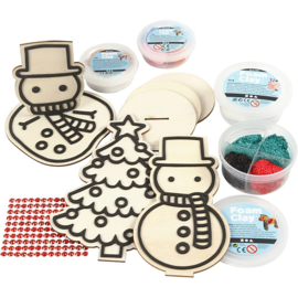 Knutselpakket - Staande Kerstfiguren met Foam Clay