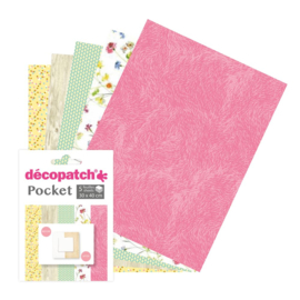 Decopatch Pocket nr 18 | 5 vellen decoupage papier van 30 x 40 cm