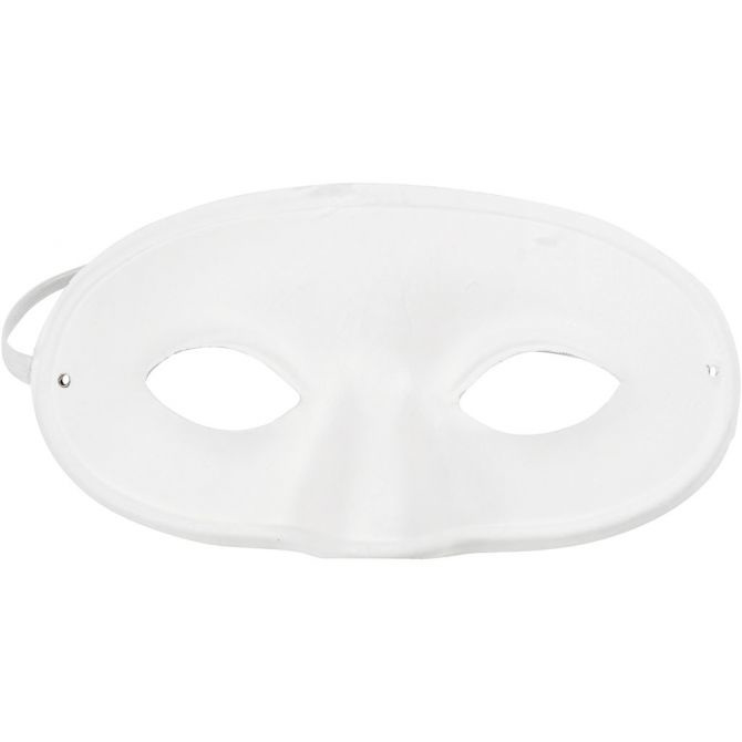Masker van stevig papierpulp - 9,5 x 18,5 cm - incl. elastiek