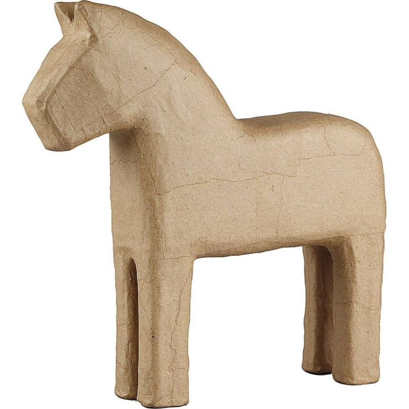 Paard van papier-mache | 24 cm