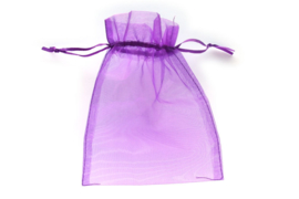 Organza zakje paars per 10st. 10 x 15cm