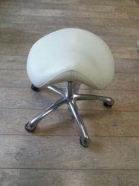 Tabouret met ponyzit wit