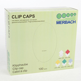 Merbach Haarnetje(s)/Clip Caps wit 100st. 