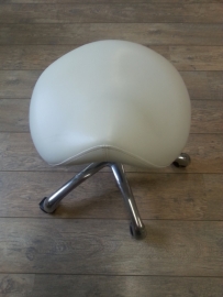 Tabouret met ponyzit wit