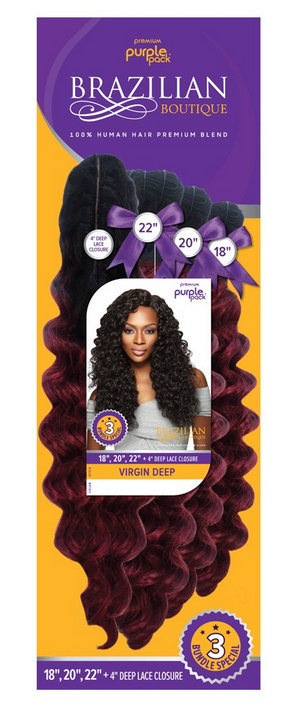 Outre Purple Pack Brazilian Boutique Virgin Deep 18 20 22 4