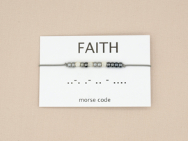 Morse code armband faith
