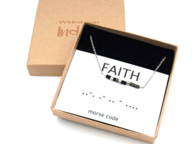 Ketting morse code Faith