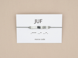 Morse code armband Juf