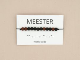 Morse code armband meester