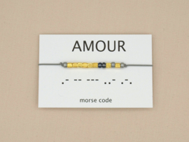 Morse code armband Amour