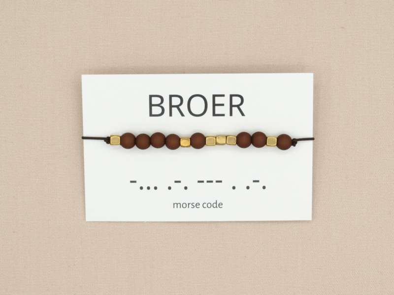 Morse code armband broer