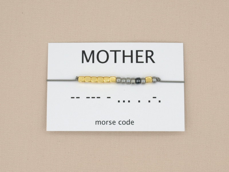 Morse code armband mother
