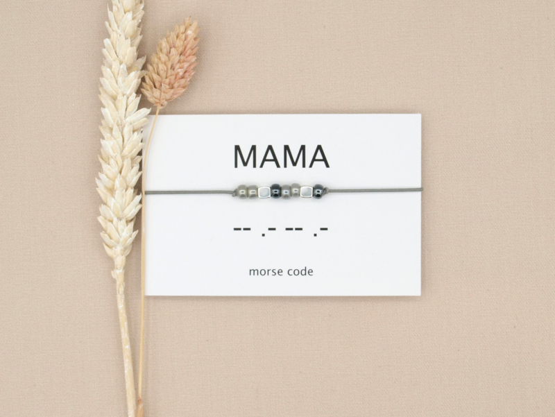 Morse code armband mama