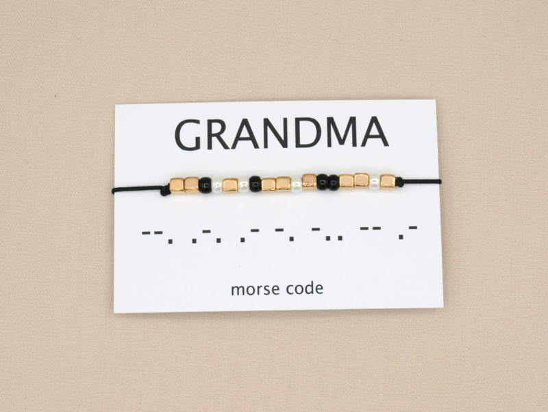 Morse code armband Grandma