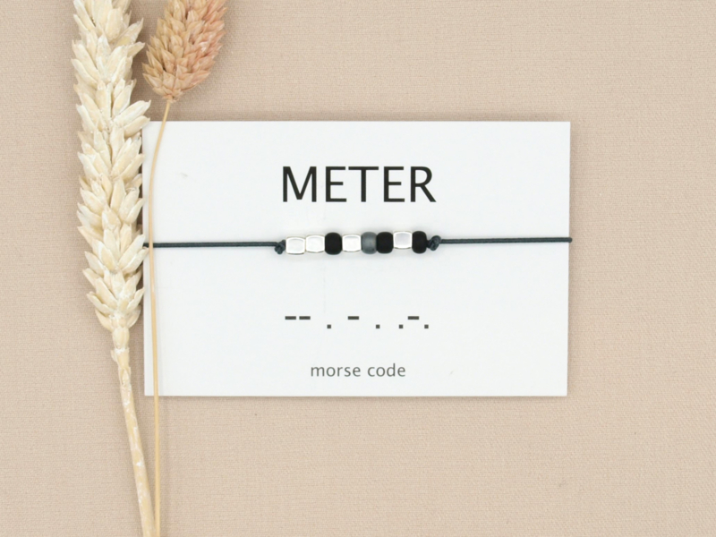 Morse code armband meter