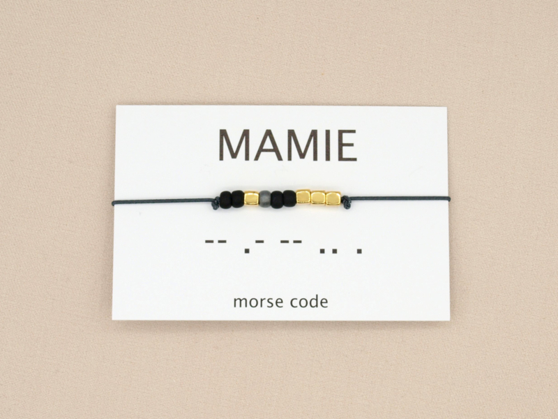 Morse code armband mamie