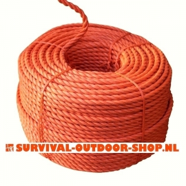 Tros 12mm oranje polypropyleen